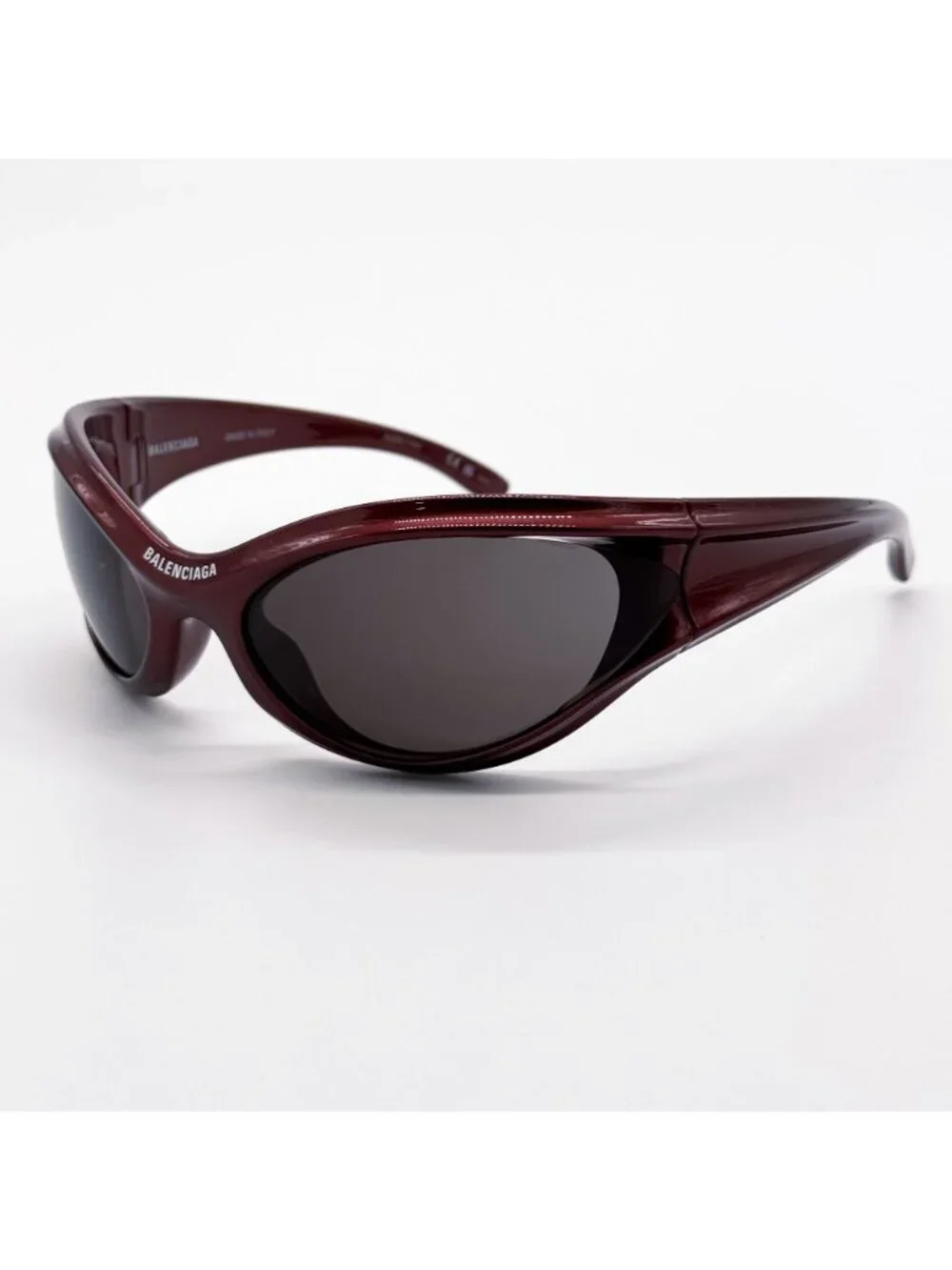 NEW BALENCIAGA BB0317S 002 SUNGLASSES BURGUNDY UNISEX EYEWEAR BALENCIAGA - Picture 2 of 9